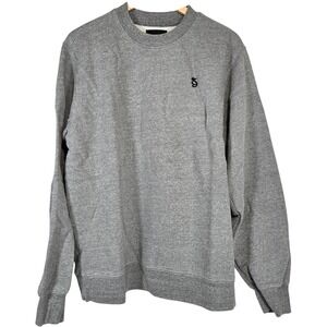 Spiritual Gangster SG Monogram‎ Classic Crew Sweatshirt Gray Size M NWT